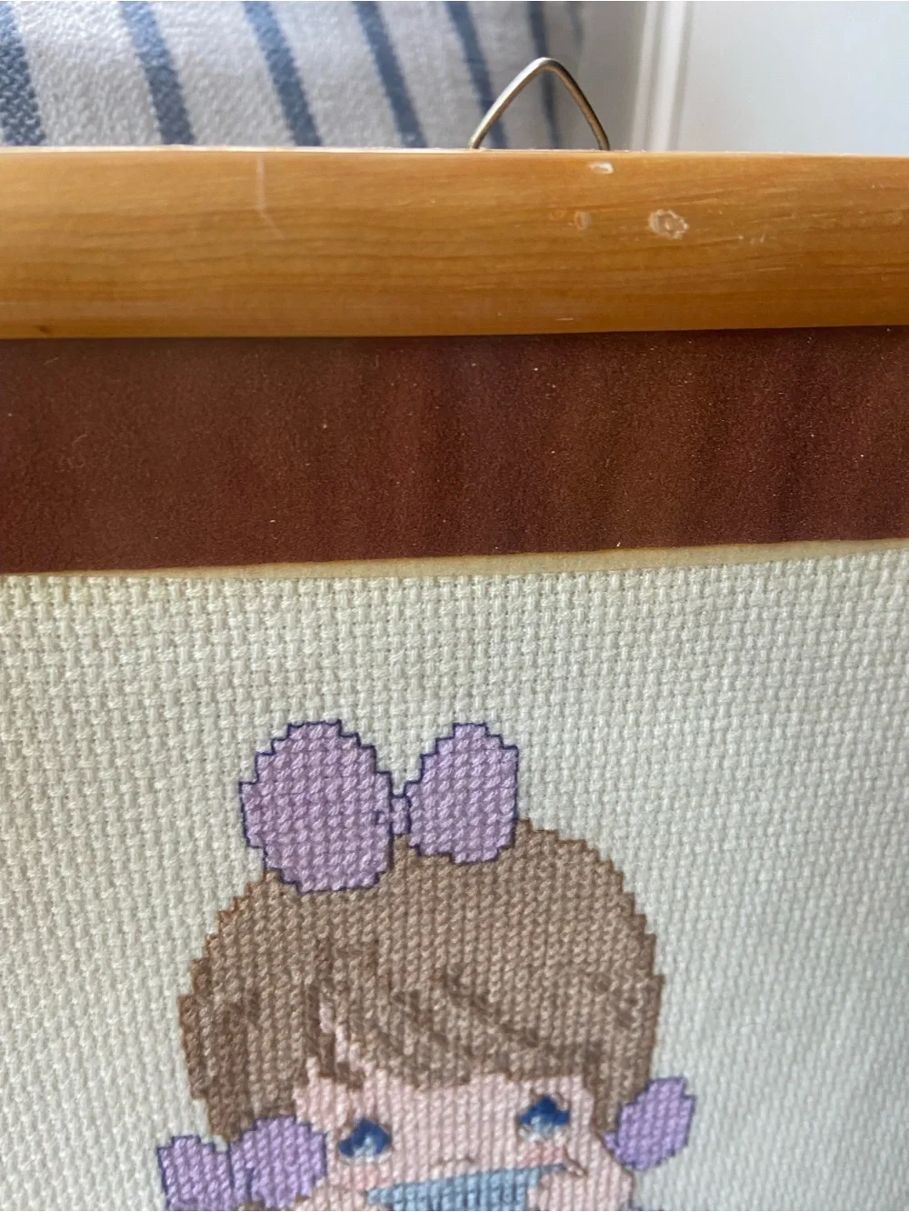 Cross stitch Precious moments framed art